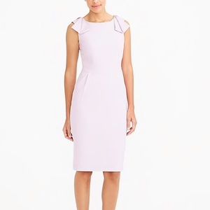 J Crew Bow-Shoulder Dress in Fresh Lilac